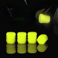 30x Tampas de Válvula Luminosas Verde Fluorescente para Carro, Moto e Bicicleta - Brilho Noturno - imagem 1