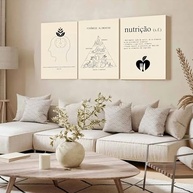 Kit 3 Quadros Decorativos Nutrição - Design Profissional para Consultórios de Nutricionistas - imagem 3