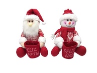 Enfeite Natalino Boneco Sentado com Saco VM - Decoração Encantadora para o Natal - imagem 2