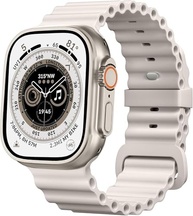 Pulseira masculina BHUIJIC Ocean para Apple Watch Ultra 49 mm, 45 mm, 44 mm, 42 mm, de silicone, ajustável, fivela de metal, p/ Apple Watch Ultra 2, iWatch Ultra séries 9, 8, 7, 6, 5, 4, 3, 2, 1, SE - imagem 5