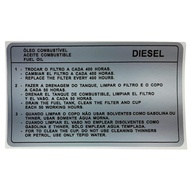 Placa de Instrução Yanmar Agritech: Guia Essencial para Óleo e Combustível - imagem 1