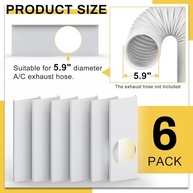 Kit de Vedação para Ar Condicionado Portátil com 6 Painéis Ajustáveis - Sistema Completo para Janelas e Portas Deslizantes - imagem 3