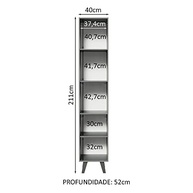 Paneleiro 40 cm 2 Portas Cinza Nice Madesa - Organização Moderna para sua Cozinha - imagem 4