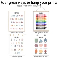 Conjunto de 6 Pôsteres Educativos para Crianças - Decoração e Aprendizado para Quarto e Sala de Aula - imagem 4
