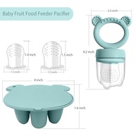 Bandeja de Silicone para Congelador de Alimentos para Bebês - Moldes de Picolé + Alimentador de Frutas + Mordedor Leite Materno - imagem 4