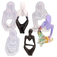 Molde de Silicone para Estátua Pensador - 3 Peças para Esculturas, Epóxi e Decoração - imagem 1