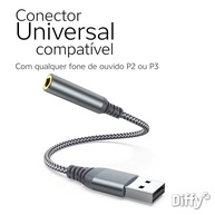 Adaptador P2 para USB-A: Som Cristalino e Conexão Reforçada para Seus Fones - imagem 3