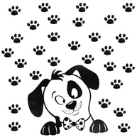 Adesivo Patinhas Pet Decorativo para Ambientes - Cachorrinho Fofo para Personalizar Paredes, Móveis e Carros - imagem 1