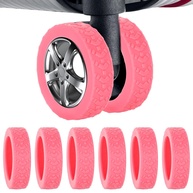 Capas de Roda de Bagagem Rosa em Silicone (8 Peças) - Proteção e Silêncio para Suas Viagens - imagem 1