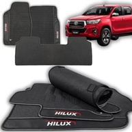 Jogo de Tapetes Automotivos Emborrachados Premium para Hilux (2005-2015) - 3 Peças Impermeáveis - imagem 2