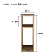 Mesa de Cabeceira Pequena 20x20x60cm em Freijó - Ideal para Quarto e Sala - imagem 4