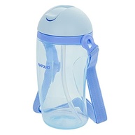 Copo Inclinado Pimpolho com Canudo e Cordinha 380ml Azul - Prático e Ergonômico para Bebês - imagem 2