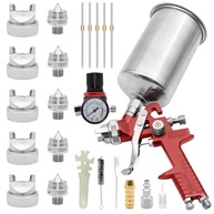 Pistola de Pulverização HVLP Automotiva com 5 Bocais - Kit Completo para Pintura Profissional - imagem 2