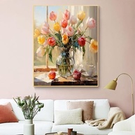 Kit de Pintura por Números Arttoplus - Flores 40x50cm | Atividade Relaxante para Adultos - imagem 4