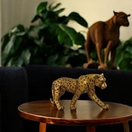 Escultura Pantera Leopardo em Poliresina - Decoração Elegante para Estante, Rack ou Escritório - imagem 3