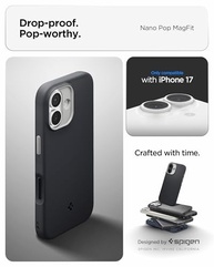 Capa Spigen Nano Pop MagFit para iPhone 17 - Proteção Premium e Estilo Preto Gergelim - imagem 3