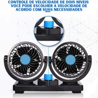 Ventilador Automotivo Duplo 12V Potente e Silencioso - Ideal para Conforto no Trânsito - imagem 3
