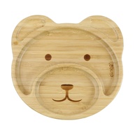 Prato de Bambu com Ventosa Clingo Urso - Seguro, Sustentável e Antiderrapante para Bebês - imagem 1