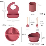 Conjunto de Pratos em Silicone para Crianças - Com Ventosa, Babador e Talheres Macios - Seguro e Divertido - imagem 3