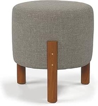 Puff Redondo Luxo Decorativo Charme - Cinza Oxford Premium | Estilo Sofisticado para Ambientes Modernos - imagem 1