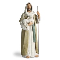 Estátua do Bom Pastor Jesus 24cm - Escultura Religiosa Moderna para Decoração e Presente - imagem 2