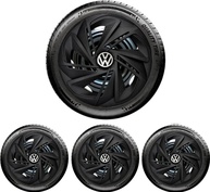Jogo 4 Calotas Esportivas Nitro Preto Fosco Aro 14 - Visual Esportivo para seu VW! - imagem 1