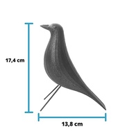 Pássaro M Decorativo 3D Preto - 17,4 cm | Toque Realístico para Ambientes Elegantes - imagem 3