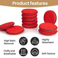 Kit 12 Almofadas Aplicadoras de Cera Microfibra Premium - Detalhe Profissional para seu Carro - imagem 5