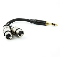 Cabo P10 para 2 XLR Fêmea Estéreo 1.8m: Conexão Profissional e Som Impecável - imagem 1