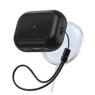 Capa Case M4gSafe para AirPods Pro/Pro 2 Preta: Proteção Híbrida e Alça de Transporte - imagem 1