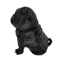 Pug Cachorro em Impressão 3D - Decoração Moderna em Preto para Ambientes Criativos - imagem 5