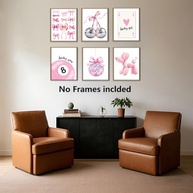 Pôsteres Estéticos Coquette para Quarto - Rosa Disco 8 Bolas, 6 Peças 20x25cm, Decoração Moderna para Adolescentes e Dormitórios - imagem 3