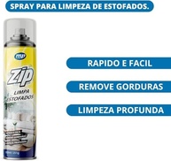 Kit 2 Espuma Limpa Estofados Zip 300ml - Limpeza Profunda e Rápida para Sofás, Tapetes e Carros - imagem 3