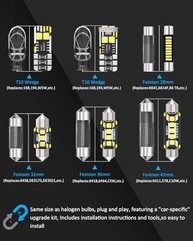 Kit LED Interior AENVTOL 13 Peças + Lâmpadas Ré para Toyota Highlander 2020-2024: Iluminação Branca Pura e Instalação Fácil - imagem 5