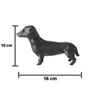 Cachorro Basset Decorativo 3D Bronze - 10cm Toque Realístico para Decoração - imagem 3