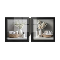Kit 2 Quadros Decorativos 18x18cm para Banheiro e Lavabo com Tema Flores e Relaxamento - imagem 1
