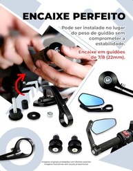 Retrovisor Ponta de Guidão Moto: Segurança e Estilo para Sua Pilotagem - imagem 5