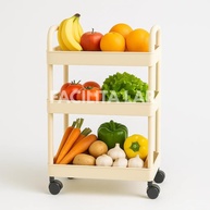 Carrinho Organizador Multiuso 3 Níveis com Rodízios - Branco Moderno para Cozinha, Banheiro e Home Office - imagem 1