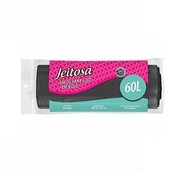 Saco para Lixo 60L Jeitosa - Rolo com 25 Unidades, Fundo Reforçado, Cor Preta - Bettanin - imagem 1