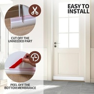 Bloqueador de Corrente de Ar para Porta: Vedação Universal de Silicone Branco Anti-Frio e Ruído - imagem 5