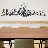 Quadro Santa Ceia Moderna em MDF – Arte Inspiradora para Sala de Jantar - imagem 3