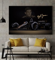 Quadro Ayrton Senna Lotus em Tecido Canvas 90x60 cm - Decoração Inspiradora para Sala e Escritório - imagem 4