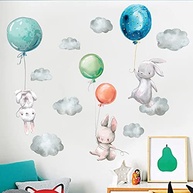 Adesivos de Parede Coelho Balão - 4 Folhas Decorativas para Quarto Infantil e Sala - imagem 5