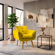 Poltrona Alice Decorativa Amarela - Conforto e Estilo para Salas e Escritórios - imagem 1