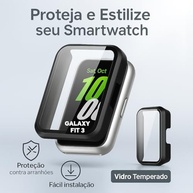 Capa Bumper Premium com Película Integrada para Galaxy Fit 3 Samsung - Proteção Total e Estilo (Preto) - imagem 4