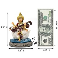Estátua Saraswati 14 cm - Presente Divino para Decoração e Espiritualidade - imagem 4