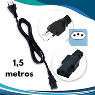Cabo de Força Tripolar Universal 1,5m: Conexão Segura para PC, Monitor, TV e Mais (Bivolt) - imagem 4