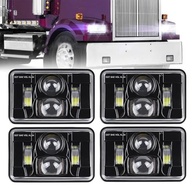Faróis LED 4x6" Quadrados 12V 40W: Iluminação Potente e Segura para Peterbilt - imagem 3