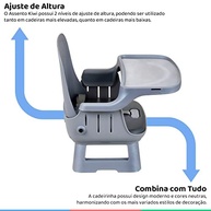 Burigotto Assento de Refeição Kiwi Cinza - Segurança e Conforto para Bebês - imagem 4