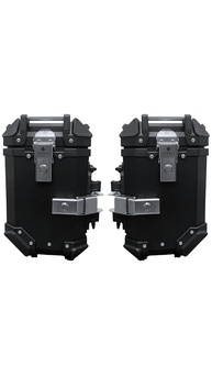 Bau Lateral Para Motos 36L Alumínio Preto (Par) - Segurança e Estilo na Sua Jornada - imagem 1